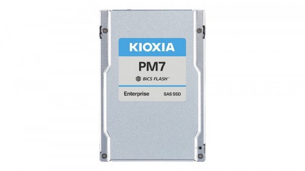 Kioxia Dysk SSD PM-7R 7680GB 2.5 cala SAS 24Gbit/s DWDP 1 3D TLC BiCS Flash Enterprise SSD SED PLP