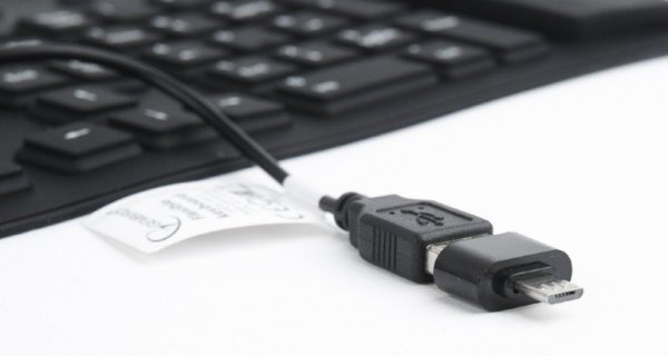 Gembird Klawiatura silikonowa wodoodporna USB z funkcją OTG czarna