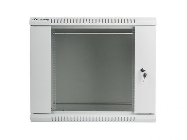 Lanberg Szafa instalacyjna wisząca 19&#039;&#039; 9U 600X450mm szara (drzwi        szklane)
