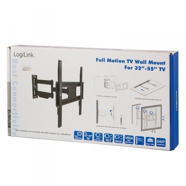 LogiLink Uchwyt ścienny LCD/LED VESA, 32-55&#039;, max. 50kg