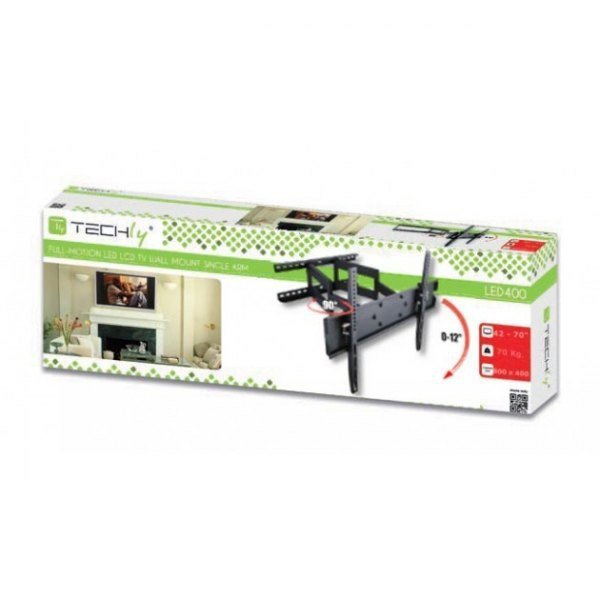 Techly Uchwyt ścienny LCD/LED 42-70cali regulowany, 70kg, czarny
