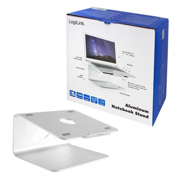 LogiLink Aluminiowa podstawka pod notebooka 11-17 cali 5kg