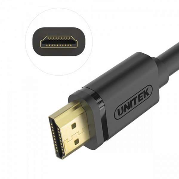 Unitek Kabel HDMI M/M 1,5m v2.0, pozłacany, Basic; Y-C137M