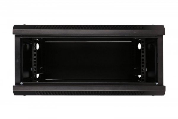 Extralink Szafka wisząca rack 4U 600x450 czarna szklane drzwi