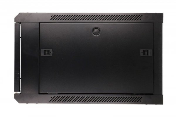 Extralink Szafka wisząca rack 6U 600x600 czarna szklane drzwi