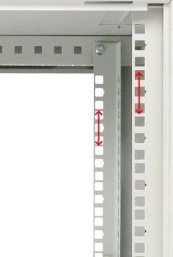 Extralink Szafka wisząca rack 12U 600x600 szara dwusekcyjna