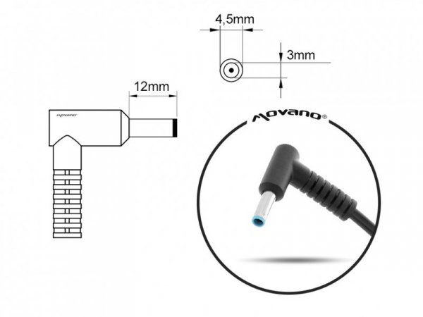 Mitsu Ładowarka/zasilacz 19.5v 3.33a (4.5x3.0 pin) - HP 65W