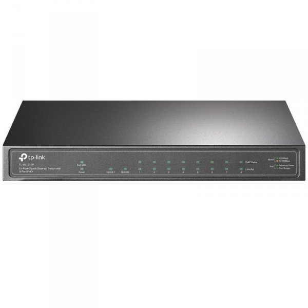 TP-LINK Przełącznik TL-SG1210P 9xGb (8xPoE+) 1xSFP