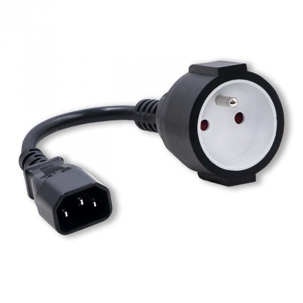 Qoltec Adapter IEC 320 C14 / FRENCH | 0.15m