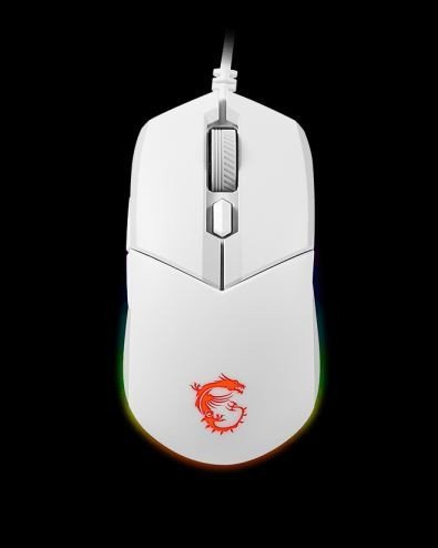 MSI Myszka przewodowa Clutch GM11 biała