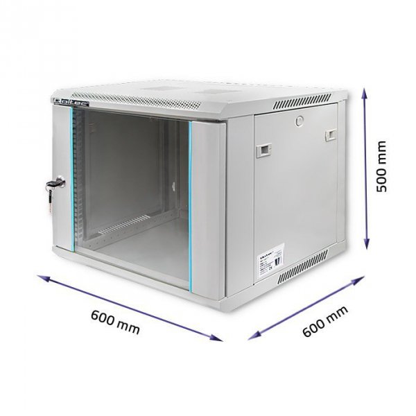 Qoltec Szafa RACK 19 cali | 9U | 600 x 600 x 500