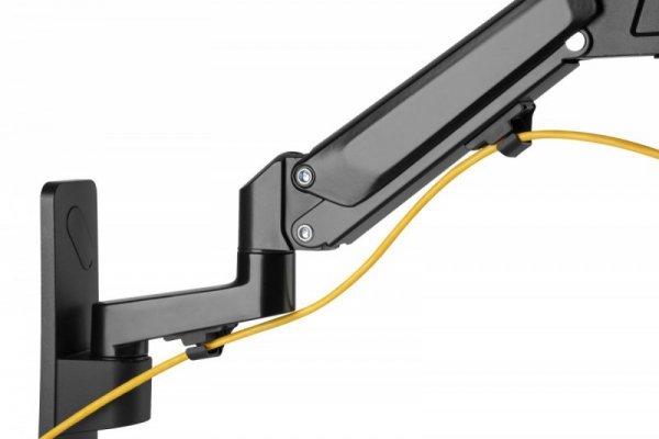 Digitus Uchwyt ścienny pojedynczy, 1xLCD, max. 43&quot;, max. obciążenie 23kg, ze sprężyną gazową, obrotowy