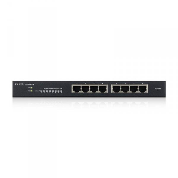 Zyxel Przełącznik zarządzalny GS-1900-8 switch 8x1GbE RJ-45