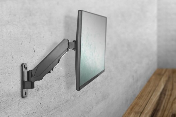 Digitus Uchwyt ścienny pojedynczy, 1xLCD, max. 32&quot;, max. obciążenie 8kg, ze sprężyną gazową, obrotowy