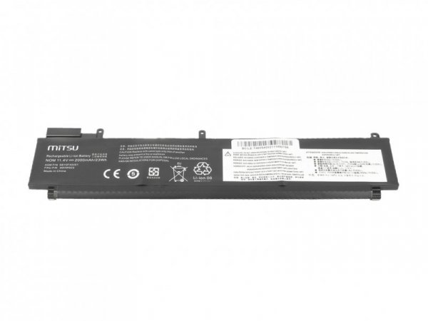 Mitsu Bateria do Lenovo ThinkPad T460s, T470s - tylna bateria 2000 mAh (23 Wh) 11.4 Volt