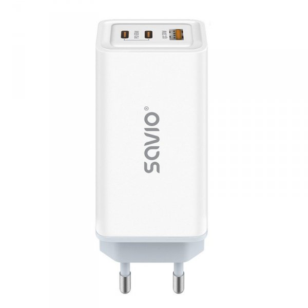 Savio Ładowarka sieciowa USB GaN 65W, Quick Charge 4.0, Power Delivery 3.0, LA-07