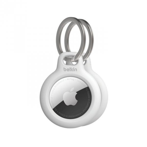 Belkin Uchwyt breloczek do kluczy Secure Holder do AirTag - 2 pak, biały