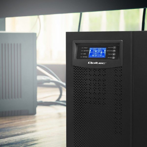 Qoltec Zasilacz awaryjny UPS | On-line | Pure Sine Wave | 6kVA | 4.8kW |LCD | USB