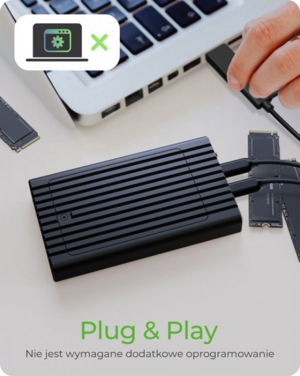 IcyBox Stacja ICY BOX IB-2817MCL-C31  z funkcją klonowania dla 2x NVMe  SSD