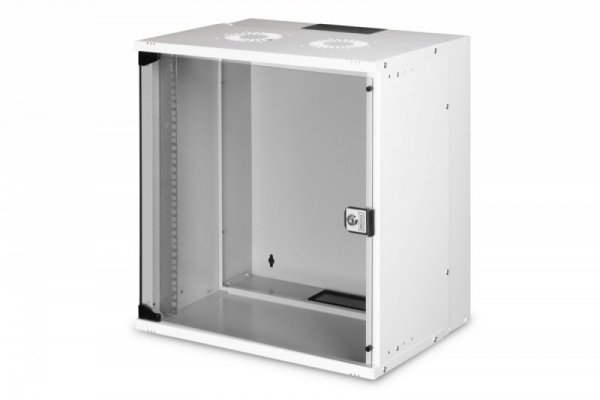 Digitus Szafa sieciowa wisząca 19&quot; 12U, SOHO PRO 595 x 540 x 400 mm, nośność 60kg, drzwi szyba, niezłożona, Szara