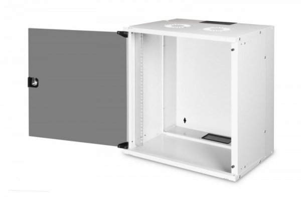 Digitus Szafa sieciowa wisząca 19&quot; 12U, SOHO PRO 595 x 540 x 400 mm, nośność 60kg, drzwi szyba, niezłożona, Szara