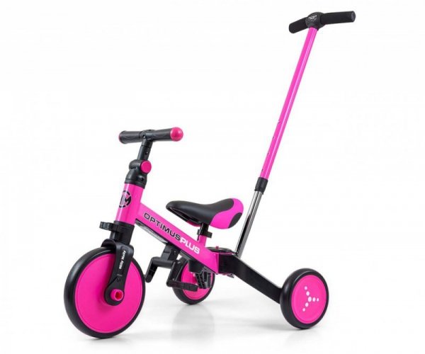 Milly Mally Rowerek Ride On - Bike 4w1 OPTIMUS PLUS Pink