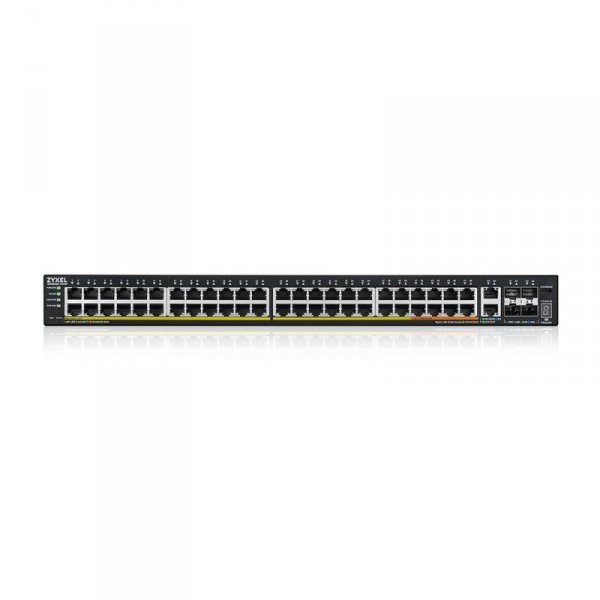 Zyxel Przełącznik zarządzalny XGS2220-54HP-EU0101F L3 600W PoE, 40xPoE+/10xPoE++, 48x1G RJ45 2x10mG RJ45, 4x10G SFP+