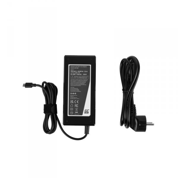 Green Cell Zasilacz USB-C 130W 5V-9V-12V-15V/3A, 20V/6.5A Power Delivery