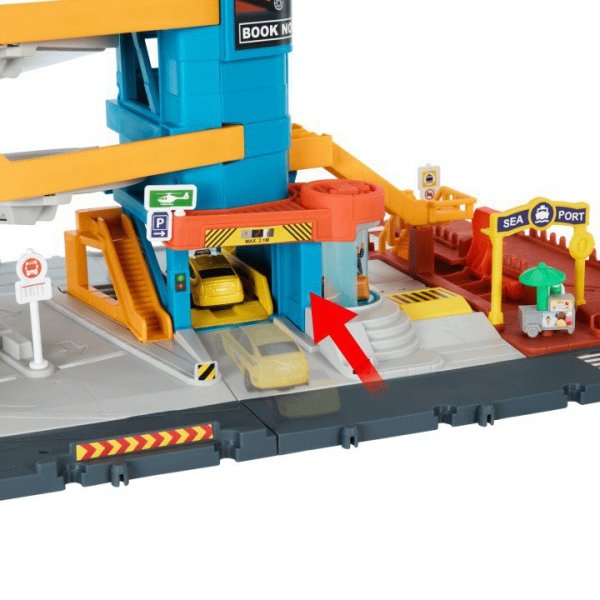 Mattel Zestaw z parkingiem i pojazdami Action Drivers