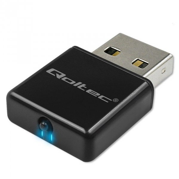Qoltec Bezprzewodowy ultra szybki mini adapter NANO WiFi | Standard N | USB 2.0 | 300Mbps
