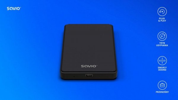Savio Obudowa na dysk zewnętrzny HDD / SSD 2.5&quot; USB 2.0 AK-73