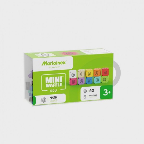 Marioinex Klocki Mini Waffle Edu - Kostki matematyczne 60 elementów
