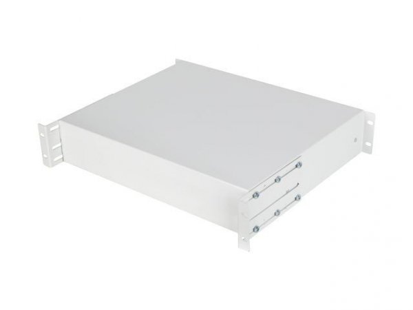 Lanberg Szuflada do szaf 19 cali 2U 360mm szara 2U/483x360mm udźwig do 90kg montaż 4 punktowy