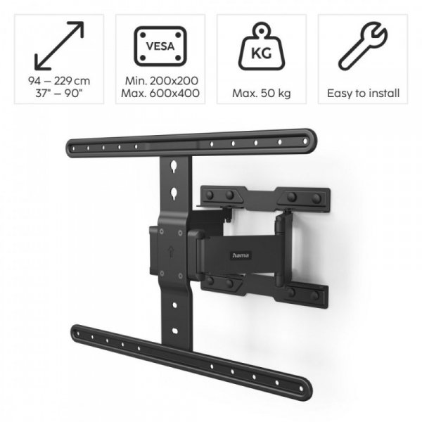 Hama Uchwyt LCD/LED 600x400 fullmotion 90&#039;