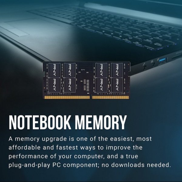 PNY Pamięć notebookowa 16GB DDR4 SODIMM 3200 MN16GSD43200-TB