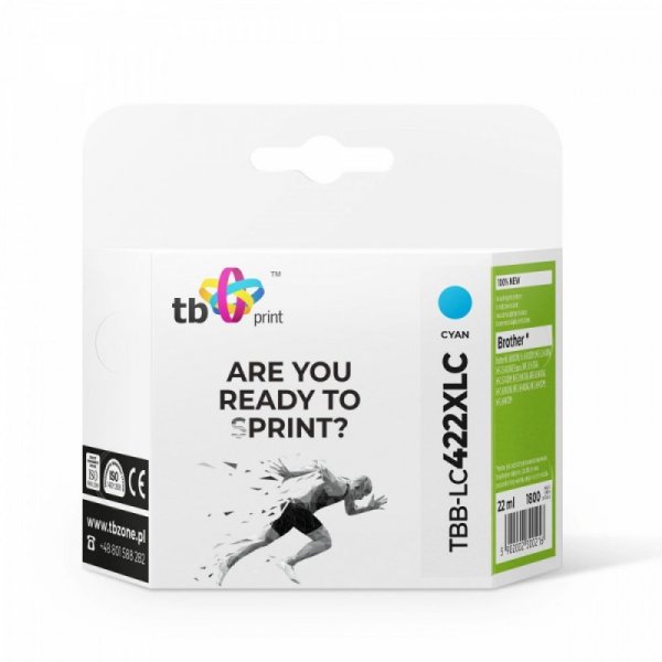 TB Print Tusz do Brother MFC-J5340DW TBB-LC422XLC 100% nowy cyan