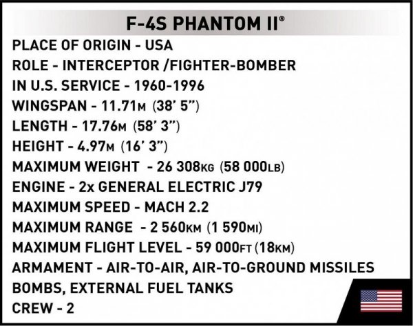 Cobi Klocki Klocki F-4S Phantom II 608 klocków