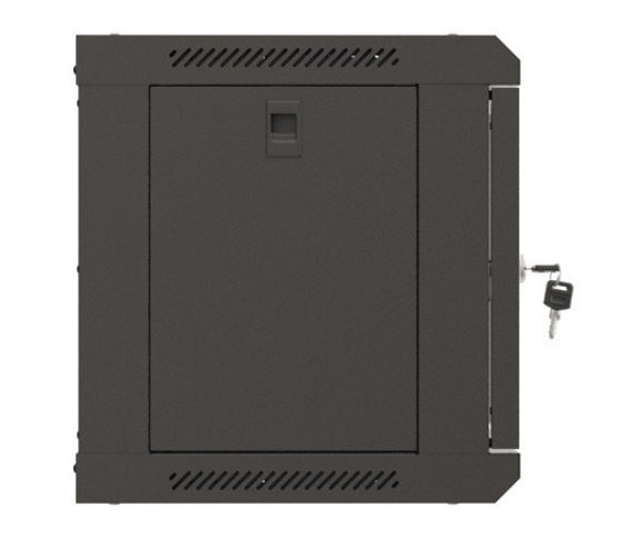 Lanberg Szafa instalacyjna rack wisząca 19&quot; 6U 540x350 czarna drzwi  przeszklone ( flat pack)