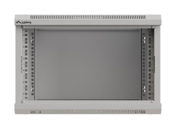 Lanberg Szafa instalacyjna rack wisząca 19&quot; 6U 540x350 szara drzwi przeszklone ( flat pack)