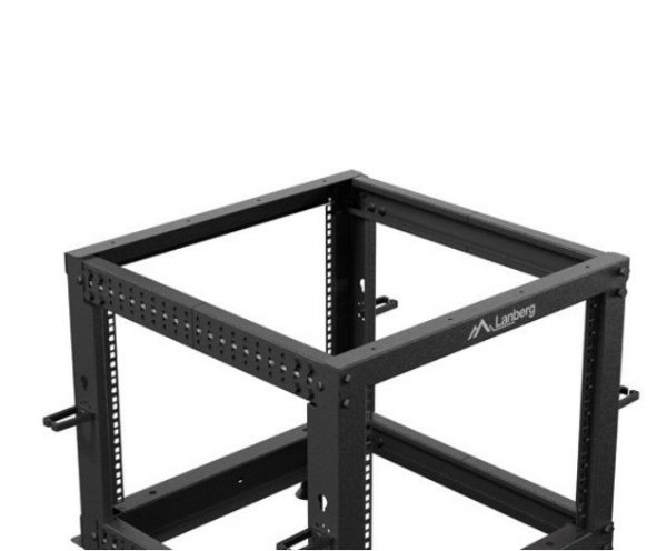 Lanberg Open rack 19&#039;&#039; 9U 600x600-1100 regulowany czarny