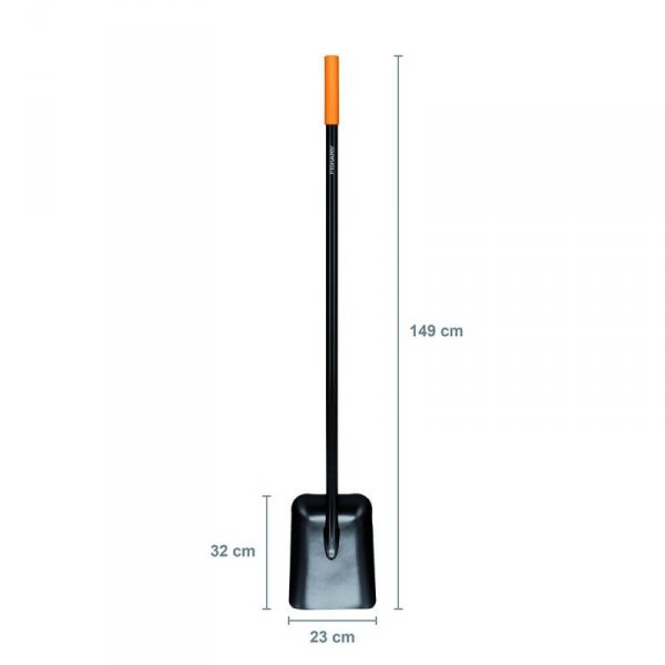 Fiskars Szufla metalowa Solid z raczką w kształcie litery I 1066720