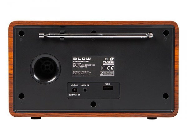 BLOW Radio przenośne RK5 BT FM/DAB+ kuchenne, czarne