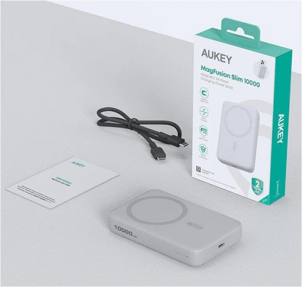 AUKEY PB-MS04 White Qi2 PowerBank | 10000mAh | 20W | MagSafe PD