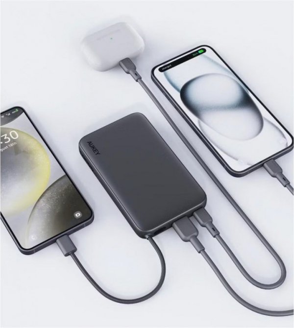 AUKEY PB-Y53P PowerBank 10000mAh 22.5W 4xUSB kabel USB-C