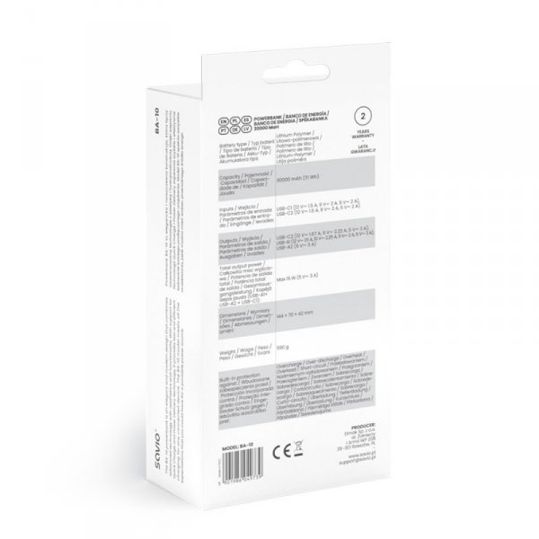 Savio Power bank 30000 mAh, BA-10