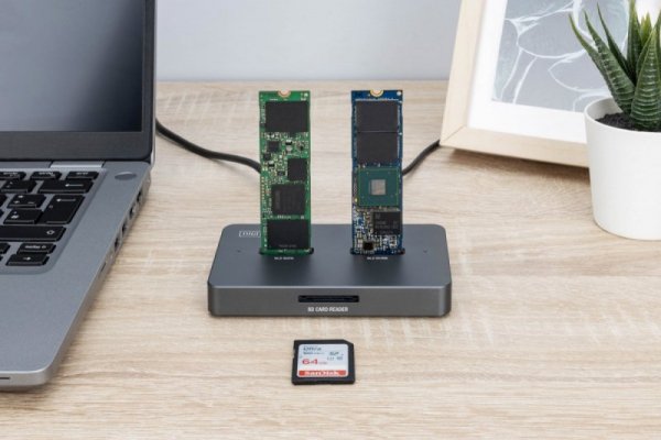 Digitus Stacja dokująca dysków | USB-C 3.2 Gen2 10Gbps | SSD M.2 NVMe + SATA (max. 2x 4TB) | Czytnik kart SD-Express 7.1 (max. 2
