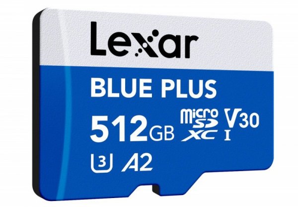Lexar Karta pamięci microSD 512GB C10 A2 U3 V30 170MB/s Blue Plus