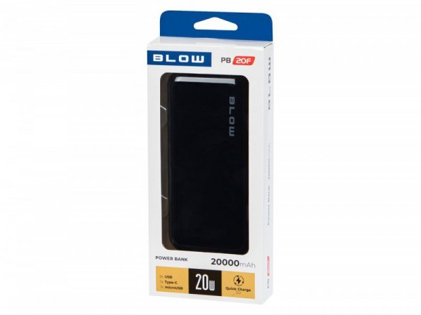 BLOW PowerBank 20WPB20F PD 20W 20000mAh Czarny