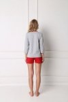 Aruelle Cookie Short Grey-Red Dámské pyžamo