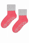 Steven 038 ABS růžovo-šedé Ponožky